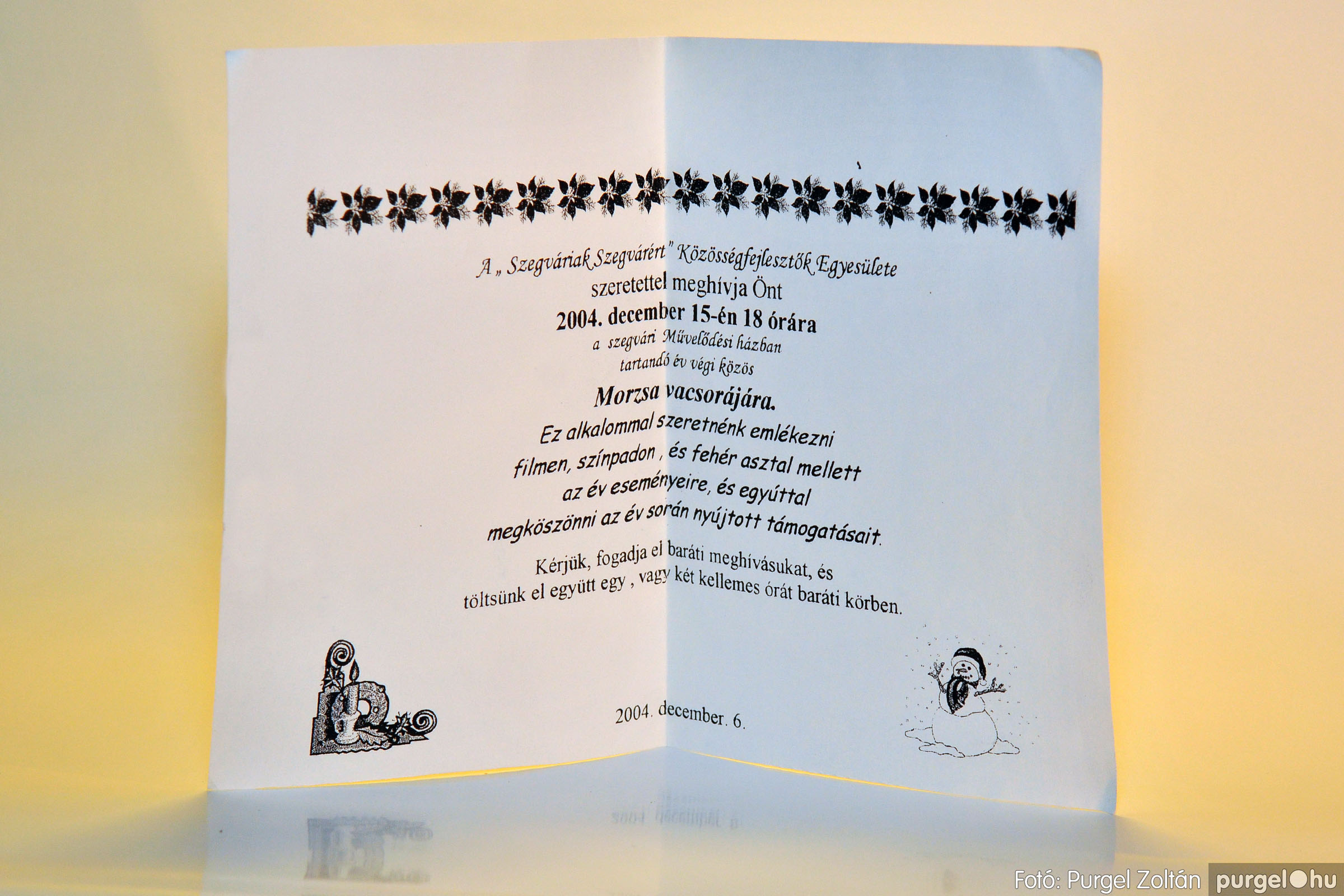 2004.12.15. Szegváriak Szegvárért Közösségfejlesztők Egyesület évzárója - Fotókː PURGEL ZOLTÁN©